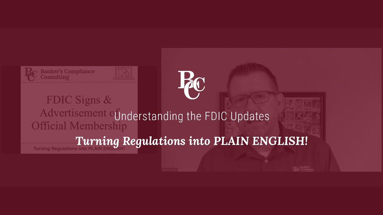 Understanding the FDIC Updates - YouTube