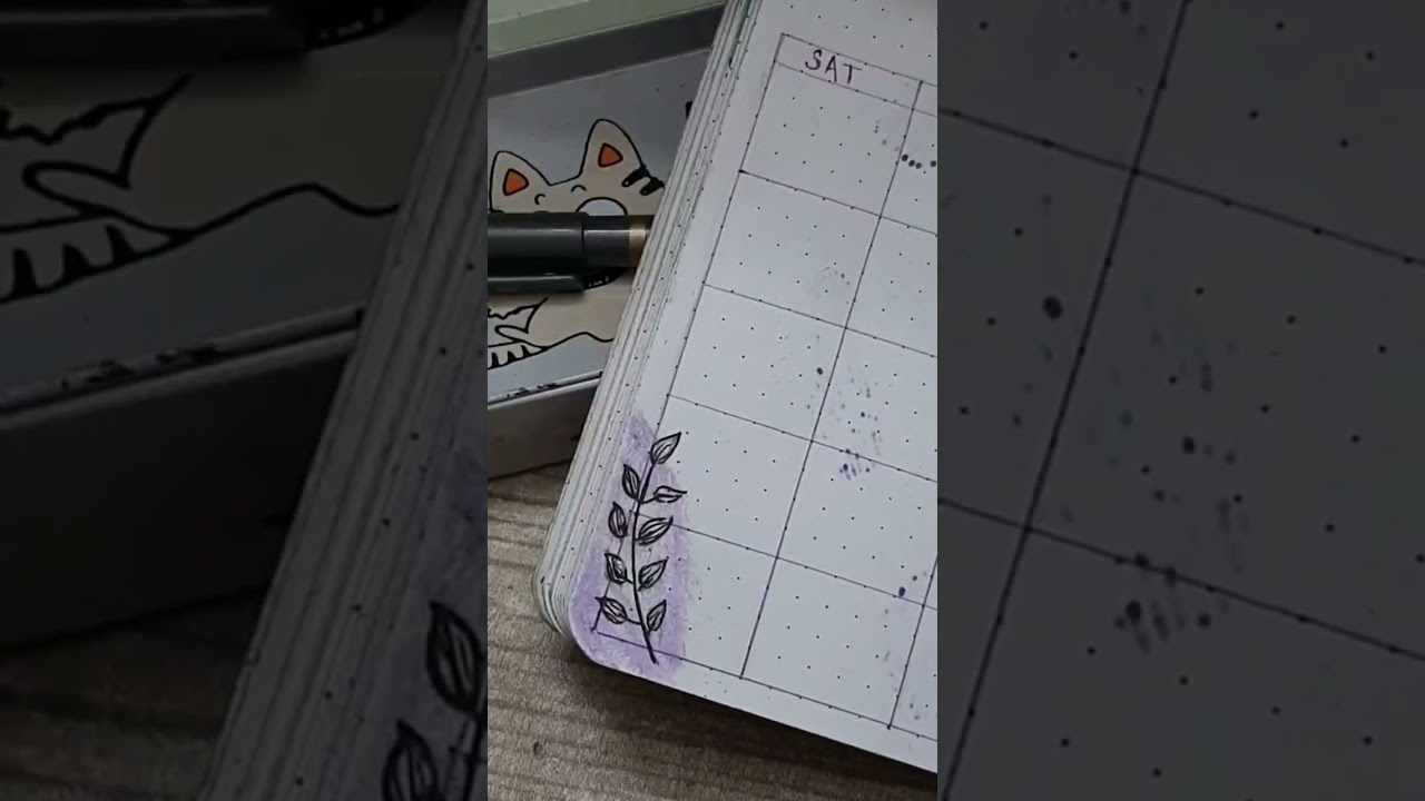 August bullet journal- monthly spread