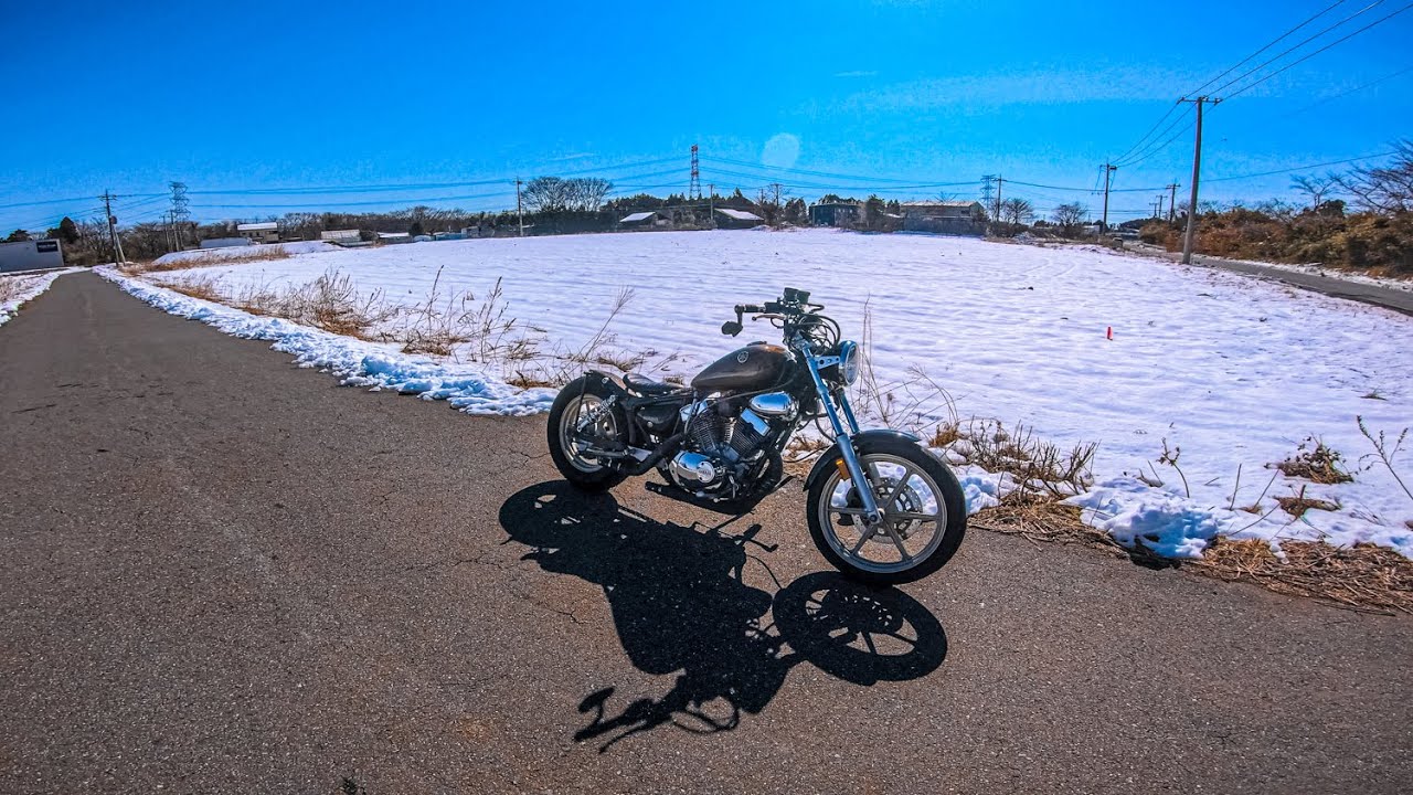 125cc Vツインエンジンの音 / YAMAHA ビラーゴ XV125 / うぐいすライン