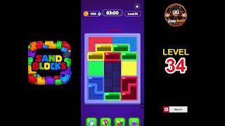 Full Sand Blocks Level 34 Walkthrough | Sand Blocks Drop Puzzle Guide