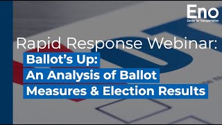 Rapid Response Webinar: Ballot's Up: An Analysis of Transportation Ballot Measures