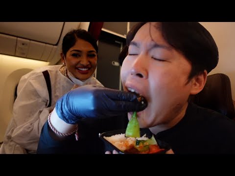 승무원 앞에서 기내식 먹방✈