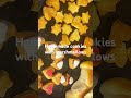 Homemade cookies with marshmallows