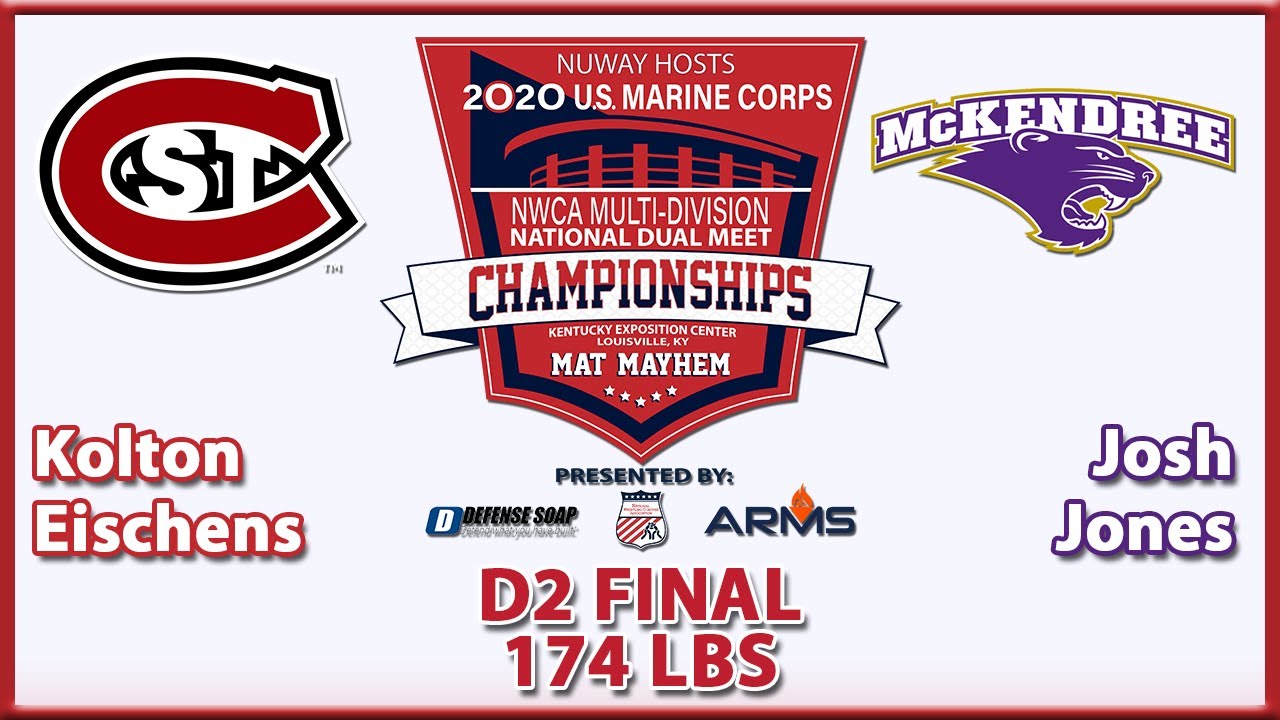 2020 NWCA Multi-Division National Duals | D2 FINAL | Eischens vs Jones ( 174 )