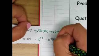 Math 6 Plus: Laws of Exponents Foldable (pg.6)