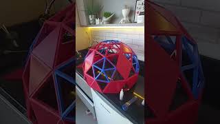 Covering a 3D printed Geodesic Dome (cat home)