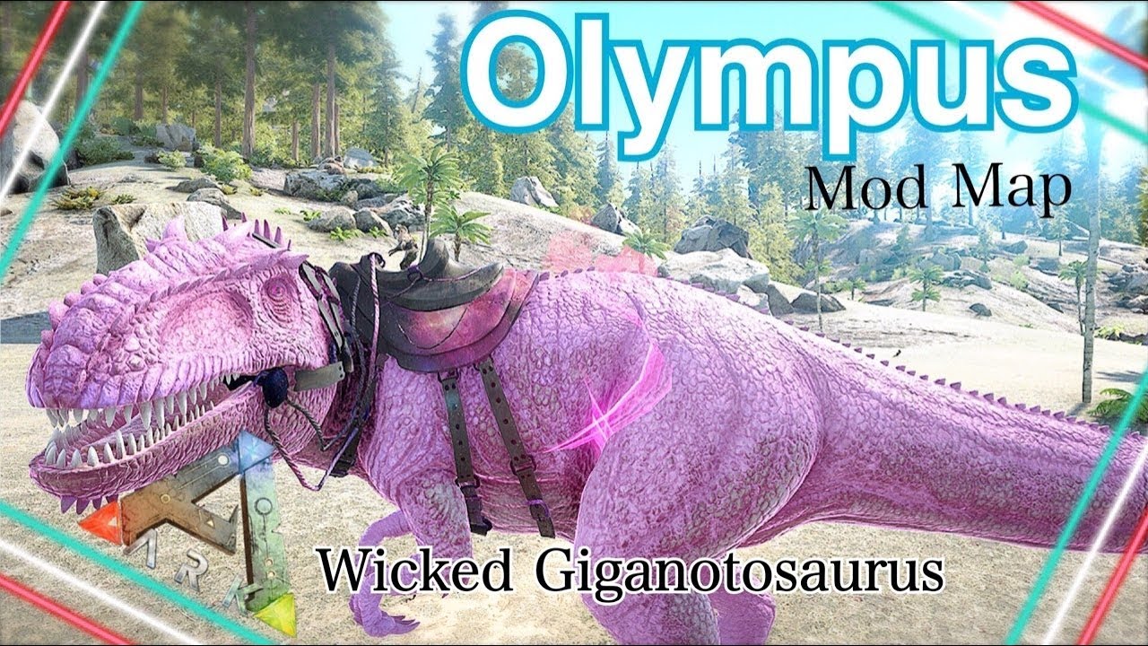 Ark Survival Evolved Mod Map Olympus オリンポス ピンクギガノトでmap暴走散歩 Youtube