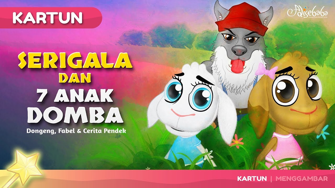 Serigala Dan Tujuh Anak Domba Kartun Anak Cerita2 Dongeng Anak Bahasa Indonesia Cerita Anak Anak YouTube