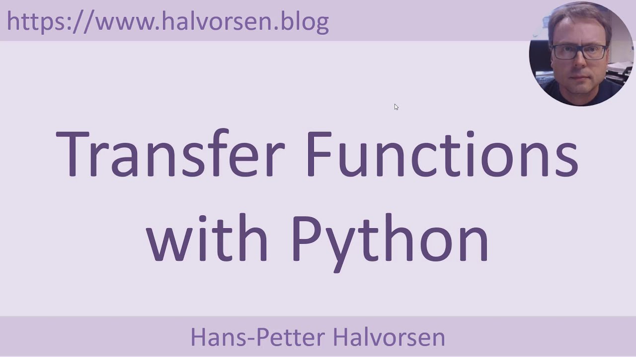 Transfer Functions with Python - YouTube