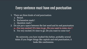 Writing Mechanics 03: End Punctuation