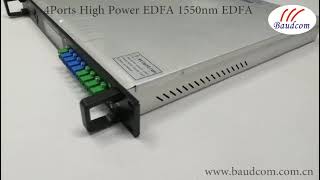 4Ports High Power EDFA 1550nm EDFA with PON WDM