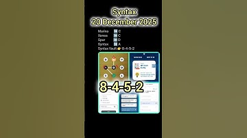 20 December 2025 Syntax Vault Code. Quiz Answers for Xenea, Marine, Spur and Syntax.