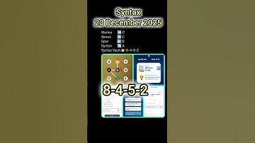 20 December 2025 Syntax Vault Code. Quiz Answers for Xenea, Marine, Spur and Syntax.
