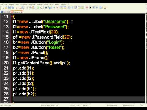 Java Swing - Login Form - Creating GUI for Account Apps -Part1