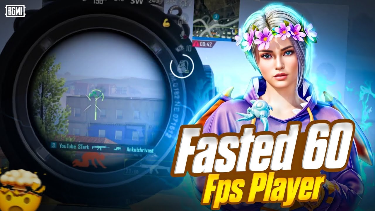 Fasted 60 FPS Player 🔥🤯 | World's Fastest 60 FPS Player in | BGMI - YouTube