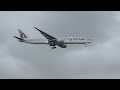 Qatar 777 landing at Brisbane Airport