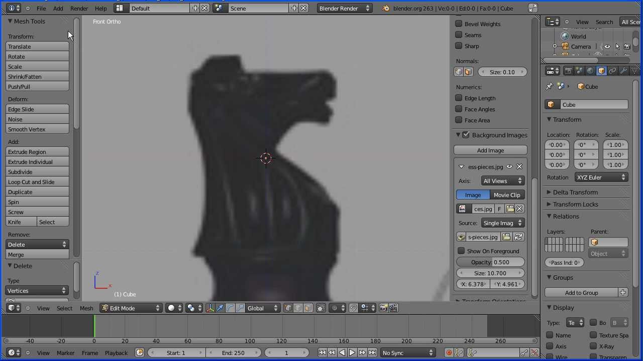 Blender Modelling Tutorial Making a Knight Chess Piece Part 1 Making