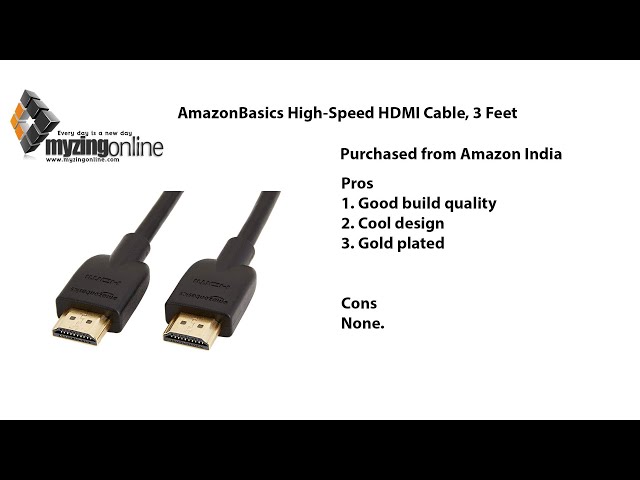 AmazonBasics High-Speed HDMI Cable, 3 Feet - Supports Ethernet, 3D, 4K video,Black