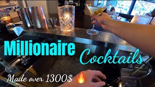 Bartender pov: I Made over 1300$ Making Cocktails for Millionaires ( this is what they drank!!! )