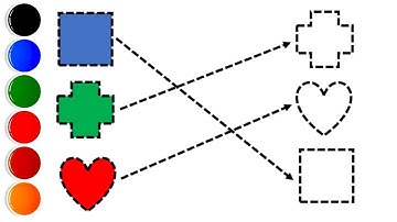 Shape Matching for Kids 🎨 Learn Circle 🔵 Triangle 🔺 Heart 💖 | ABC123 Colorful Minds | For Kids Video