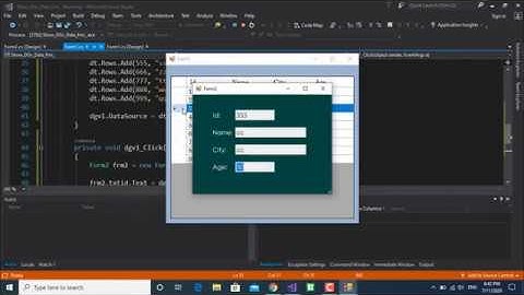 عرض بيانات سجل محدد من DataGridView  في نموذج اخر |سي شارب| C#