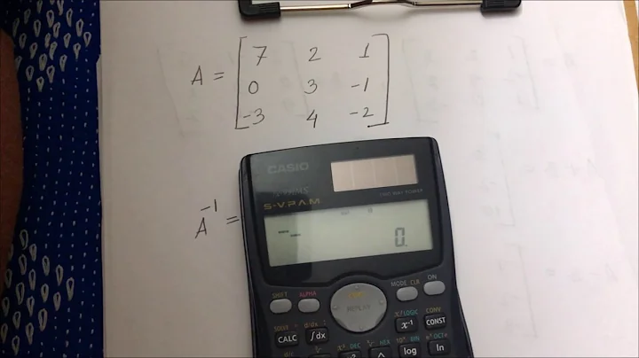 Matrix inverse calculation using Casio fx-991 MS scientific calculator