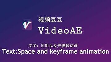 VideoAE Making Tutorial Chapter 6 "Text": Text Space and Key Frame Animation