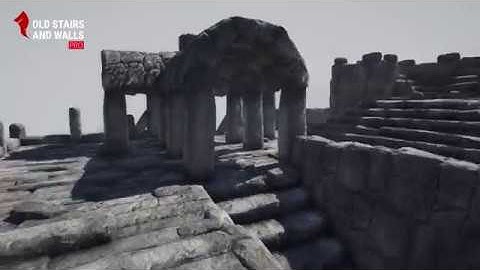 Unity Asset Store Pack - Old Stairs and Walls Pro