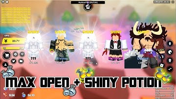 60Q Multi-Token Max Open New Map + Max Luck + Shiny Potion And I Got This.! Anime Fighters Simulator