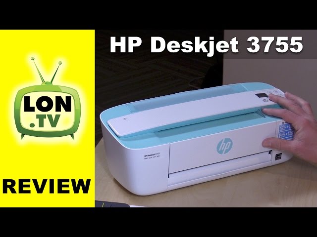  HP DeskJet 3755 Compact All-in-One Wireless Printer with WiFi  Mobile Printing, Scanner - Copier - Instant Ink Cartridge ready - Black/  Color Combo Printer - Stone Accent (J9V91A) (Renewed)