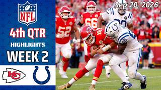 Chiefs vs Colts Full Highlight 4th Qtr | Sep 20 | NFL 2026 | Week 2 Chiefs vs Colts Full Highlight 4th Qtr | Sep 20 | NFL 2026 | Week 2