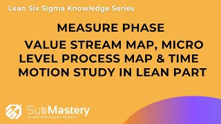 Measure Phase   - V.S.M , Micro Level Process Map  & Time   Motion Study   in Lean Part