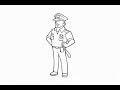 How to draw Policeman step by step| Policeman full body pencil drawing
