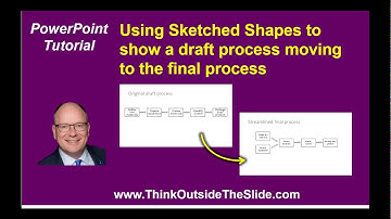Using Sketched Shapes in PowerPoint to show a draft process moving to the final process