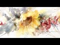 Watercolor/Aquarela - Demo Sunflower and Berries