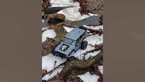 Scx10 ii crawling through the woods