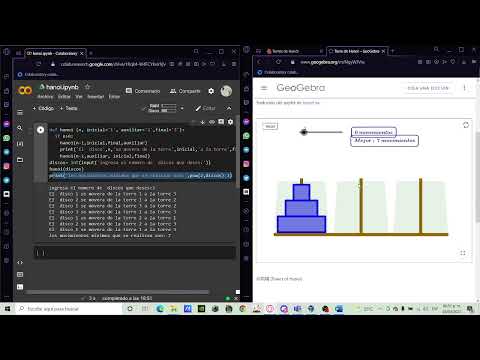 Programa de las Torres de Hanoi en python