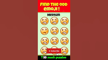 find the odd emoji out! 😜🤩 eye test game #shorts #riddles #paheli