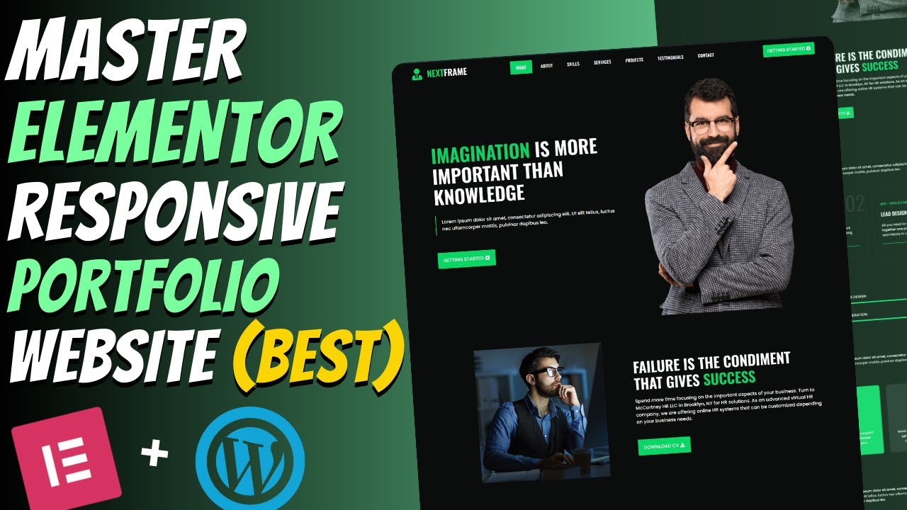 😍Master ELEMENTOR: Build a Responsive PORTFOLIO WEBSITE from Scratch ...