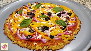 CAULIFLOWER PIZZA CRUST | HEALTHY, NO FLOUR, KETO !