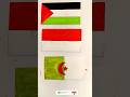 Drawing The Flag Of Palestine and Algeria #kuwait #iraq #iran #palestine #indonesia #algerie