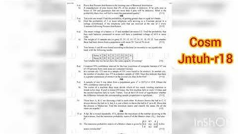 cosm jntuh previous paper R18