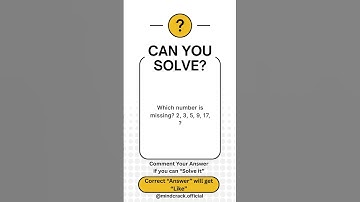 Can You Solve This? Find the Missing Number in the Sequence 2,3,5,9,17,? #maths #puzzle #shorts