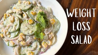 Cucumber And Corn Weight Loss Salad Recipe | Low Fat Salad Recipe