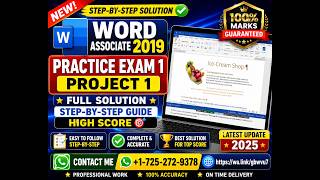 Word Associate 2019 Practice Exam 1 Project 1 Full Solution | Step-by-Step Guide | High Score