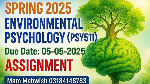 📘 PSY511 Assignment Solution | Environmental Psychology Spring 2025 | Due Date: 05-05-2025