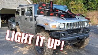 The Cheapest Hummer H2 Gets ALL THE LIGHT BARS!