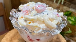 How to make creamy Macaroni fruit salad               #macaroni #macaronifruitsalad #yummydessert