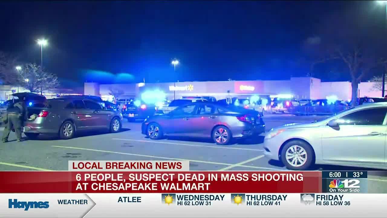 6 people, suspect dead in mass shooting at Chesapeake Walmart - YouTube