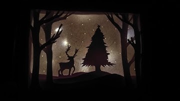 DIY 3D Christmas Shadow box  making idea |Make A Paper Cut Light Box
